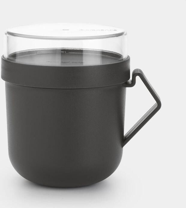 Brabantia Make & Take Soepbeker to Go 0 6 L Magnetron Dark Grey - Foto 5