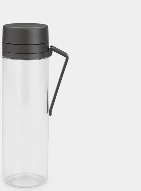 Brabantia Make & Take waterfles met zeef 0 5 liter dark grey - Foto 4