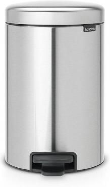Brabantia newIcon pedaalemmer 12 liter met kunststof binnenemmer Matt Steel Fingerprint Proof