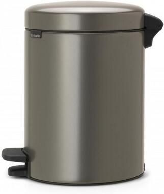 Brabantia Pedaalemmer 5 liter 'newIcon' met kunststof binnenemmer Platinum - Foto 2