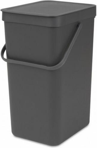 Brabantia Sort & Go Afvalemmer Opberger 16 L Donkergrijs