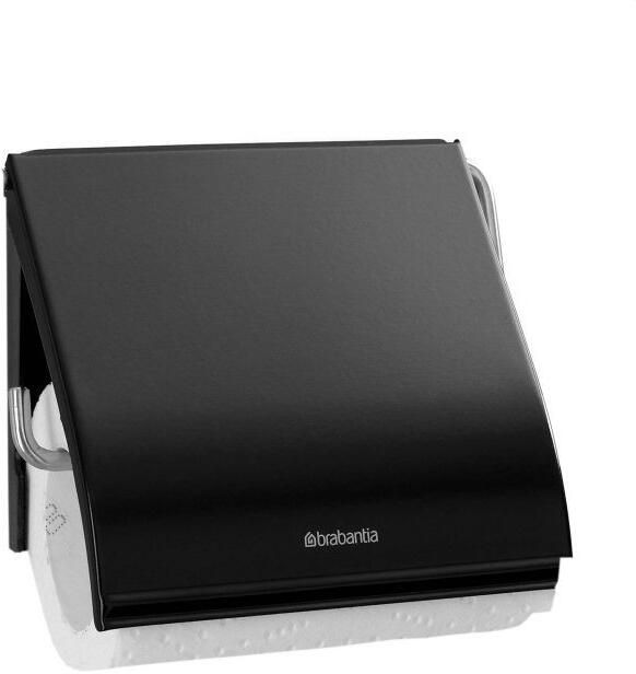 Brabantia renew toiletrolhouder met klep matt black