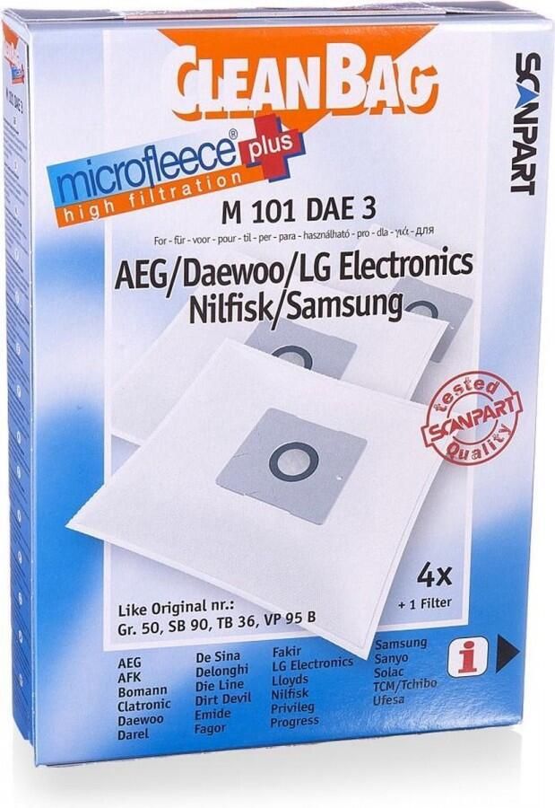 Scanpart M101DAE3 Microfleese Stofzak Daewoo SB90 4stuks