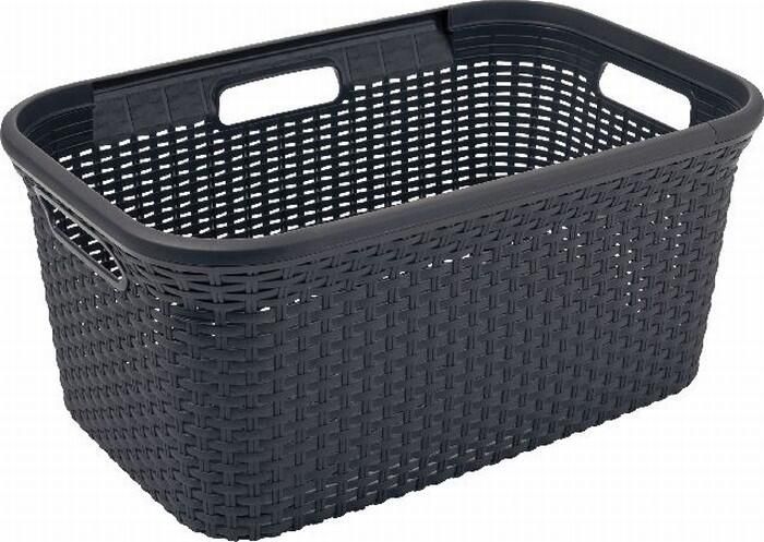 Curver Heupwasmand Rattan Gevlochten Grijs 45 Liter