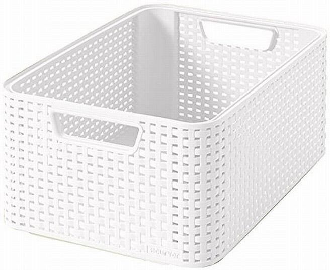 Curver Style Opbergmand 18 liter 38 6x28 7x17 cm Vintage Wit