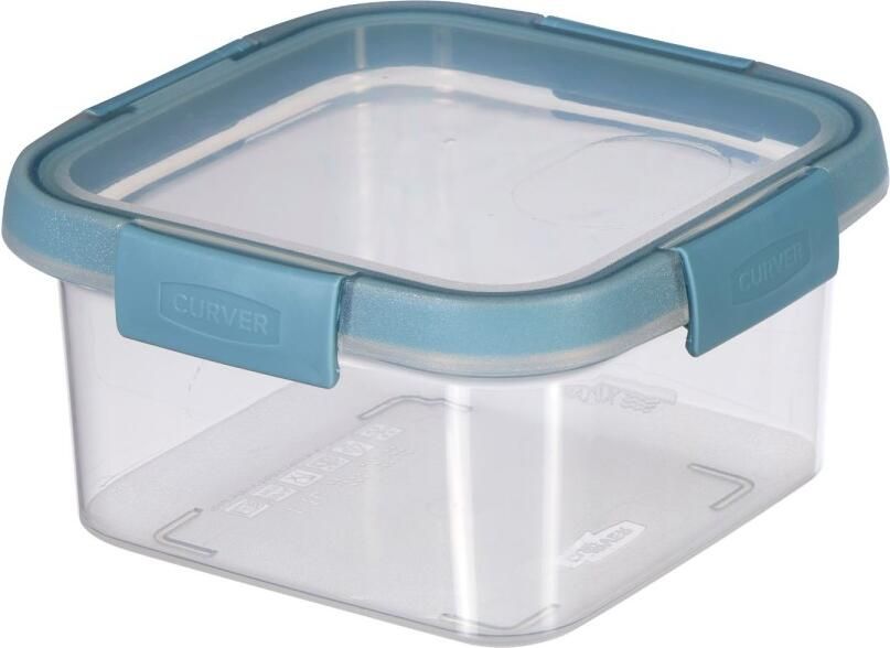 Curver Smart Fresh Eco Vershoudbakje met deksel Vierkant 1 1L Transparant Smokey Grey