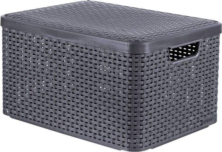 Curver Style Mand L 30 liter Antraciet met deksel
