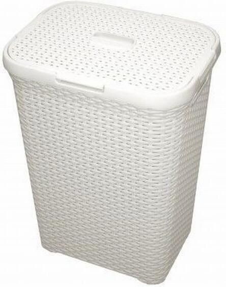 Curver Style Wasmand met deksel 60L Vintage White