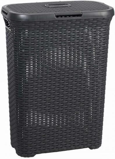 Curver Style wasmand 40L antraciet 45x26 5x61 5 cm Leen Bakker
