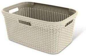Curver style wasmand 45 liter vintage wit