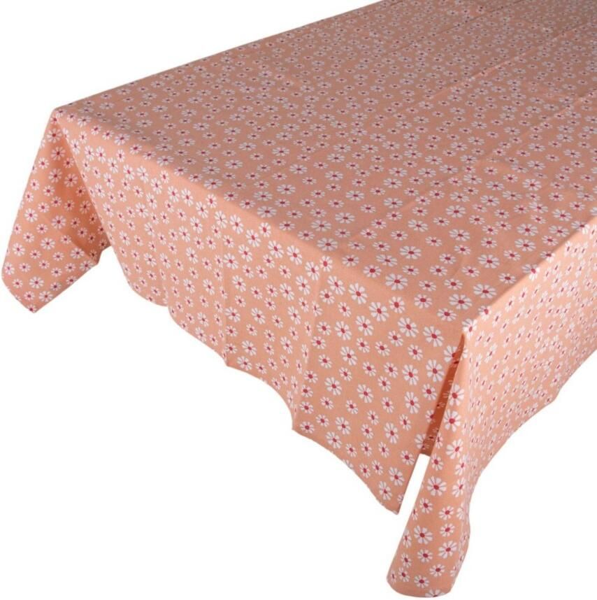 Daisy Flowers Tafelkleed Textiel Oranje 140x250 Cm