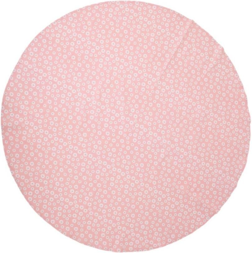 Daisy Flowers Tafelkleed Textiel Roze Rond 160 Cm