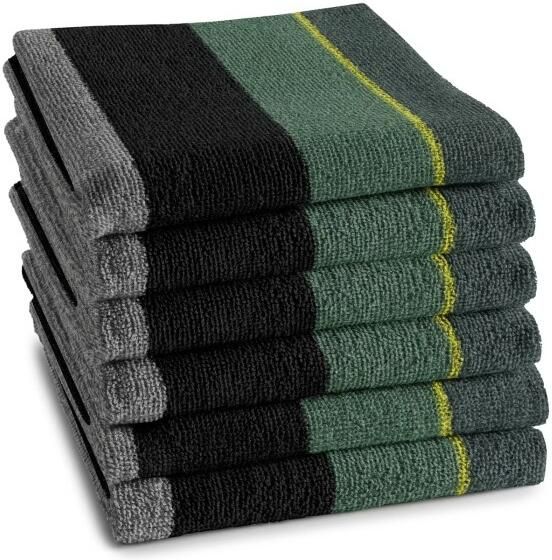 DDDDD 6x Keukendoek Rico Groen Set van 6 stuks