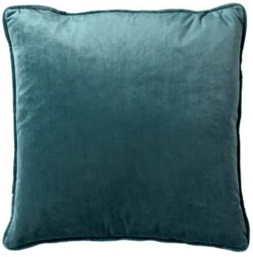 Dutch Decor FINN Sierkussen 45x45 cm velvet effen kleur Sagebrush Green groen