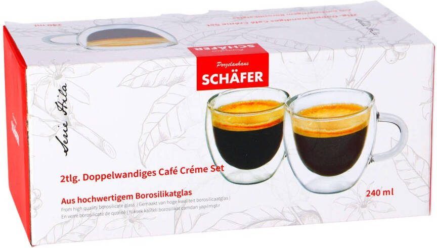 Coppens Mok dubbelwandig 240ml set van 2