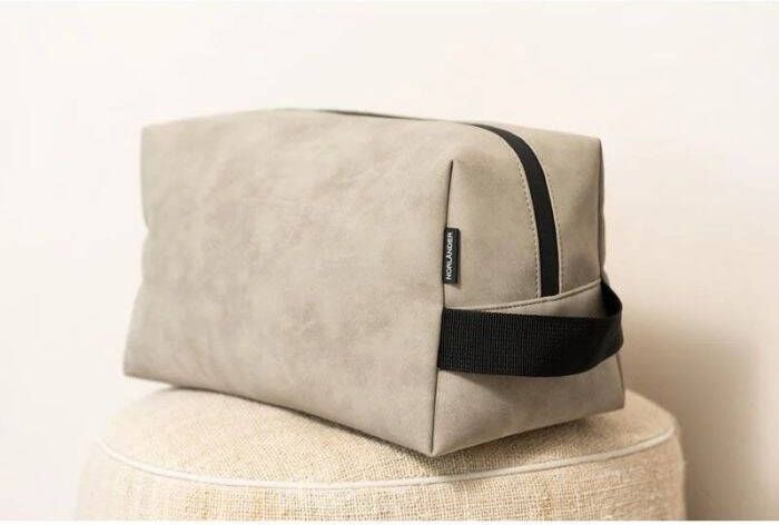 Norlander nubuck toilettas taupe