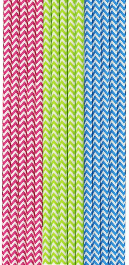 Duni Papieren Rietjes 50 Stuks Rood Groen Blauw