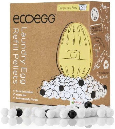 Ecoegg Navulling 50 wasbeurten – Geurvrij Was Ei Wasmiddel Hervulbaar Duurzaam Hypoallergeen Geschikt voor baby's en mensen