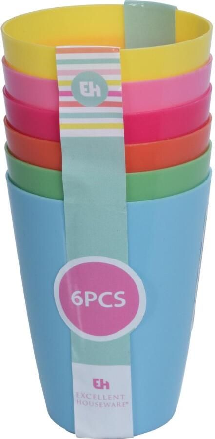 Excellent Houseware Bekerset 6 Stuks 270 Ml