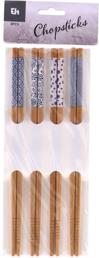 Excellent Houseware Eetstokjes Bamboe Set Van 8