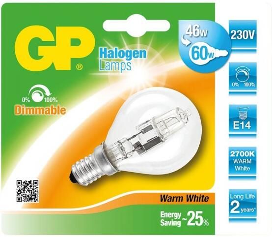 GP Lighting 046677-HLME1 halogeenlamp 46 W Warm wit E14