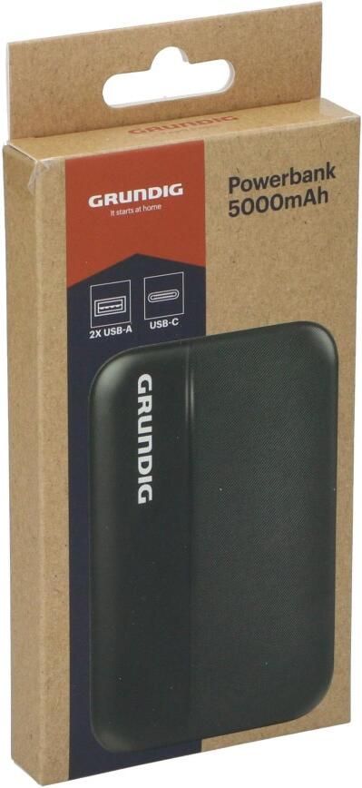 Grundig Powerbank 5000mah Zwart