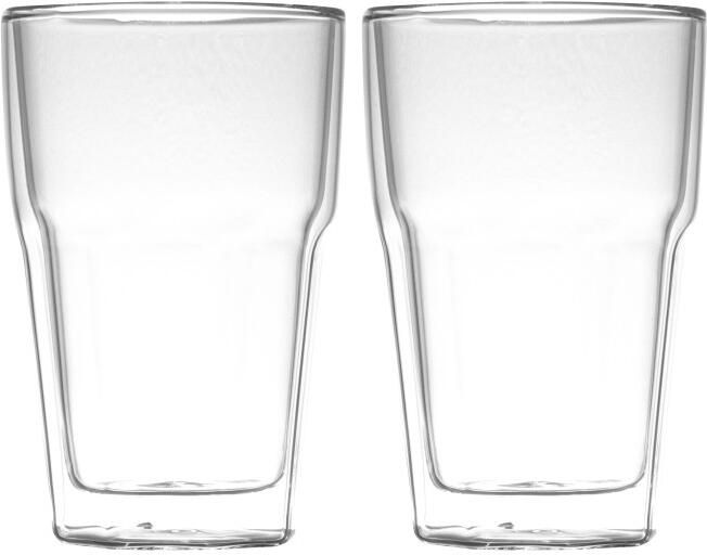 Gusta Dubbelwandige Glazen 300ml Set 2 stuks Chantilly Theeglazen Koffieglazen