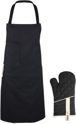 Gusta Barbecue Schort en Ovenwant Giftset Zwart