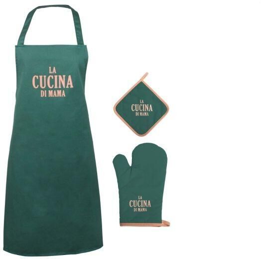 Gusta Keukentextiel Schort Ovenwant Pannenlap Giftset Cadeau