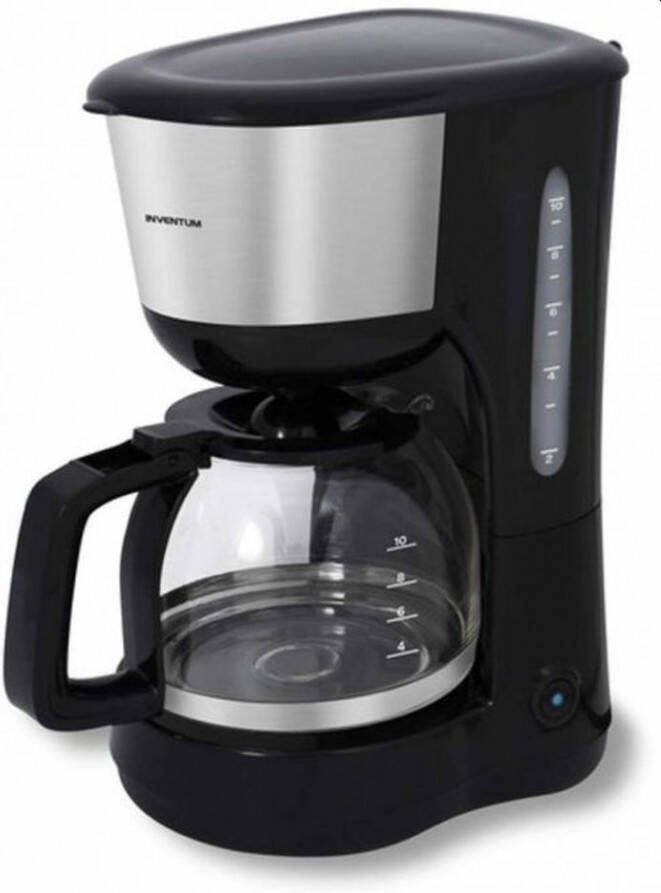 Inventum KZ612 Koffiezetapparaat 1 25 liter 10 kopjes Filter 1x4 Glazen kan Warmhoudfunctie Filterkoffie Zwart RVS