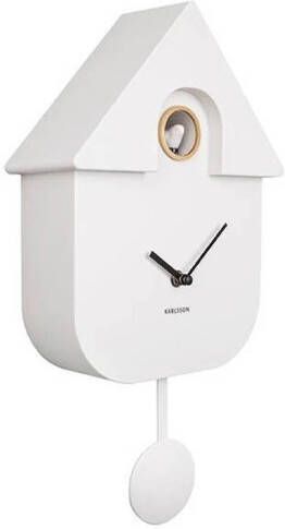 Karlsson Wall clock modern cuckoo abs white