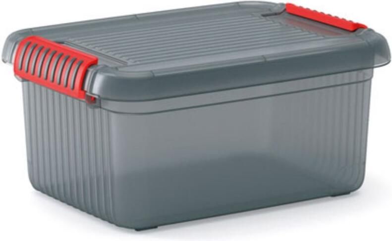 KIS K Latch Box Opbergdoos Oranje Transparant Rechthoekig Monochromatisch Universeel Transparant