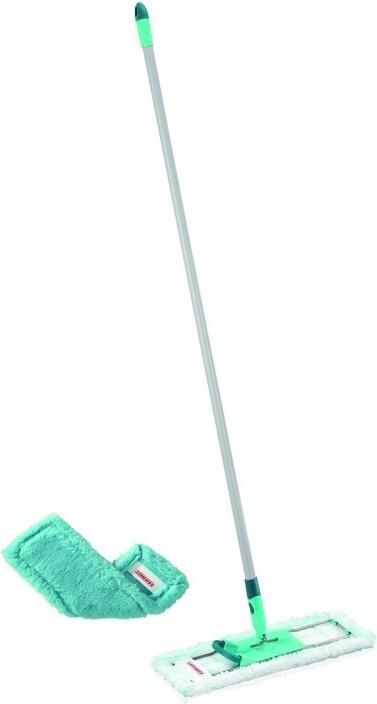 Leifheit Profi vloerwisser XL Micro Duo + EXTRA static stofdoek 42 cm wisbreedte stalen steel 140 cm 360° draaibare scharnier Click System
