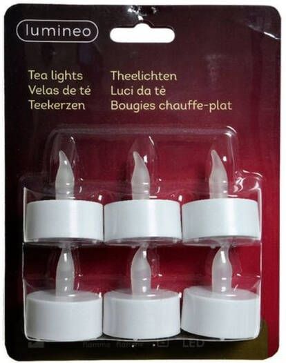 DECORIS SEASON DECORATIONS Bo Led Theelicht Binnen Ø3 8x4 6cm 6 Stuks - Foto 5