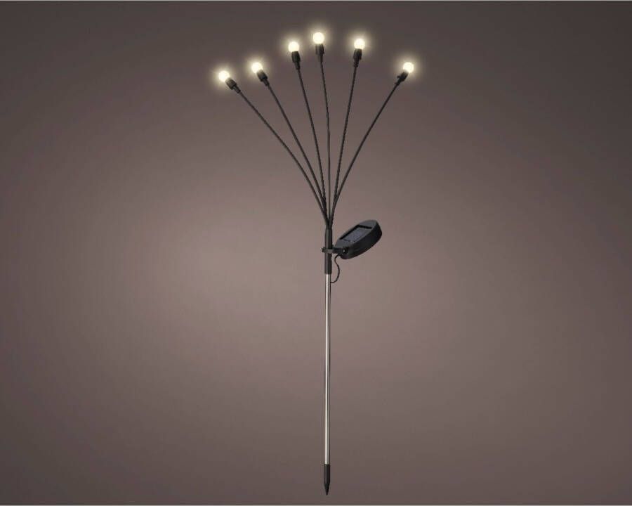 Lumineo Vuurvliegje Solar tuinsteker 70 cm Plastic Zwart warm wit