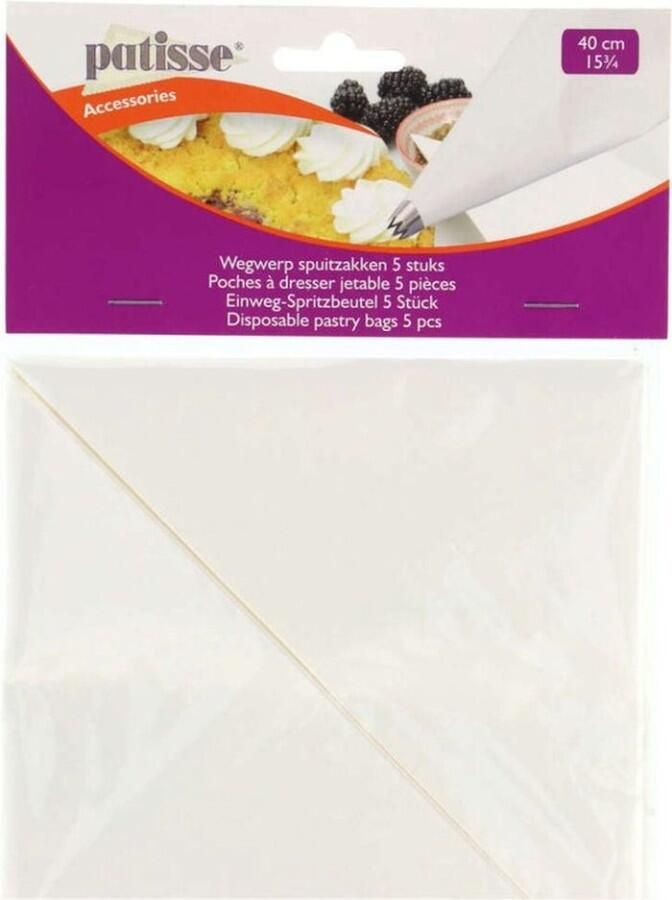 Patisse Spuitzakken Wegwerp 40 Cm Papier 5-delig