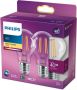 Philips energiezuinige LED Lamp Transparant 40 W E27 warmwit licht 2 stuks Bespaar op energiekosten - Thumbnail 2