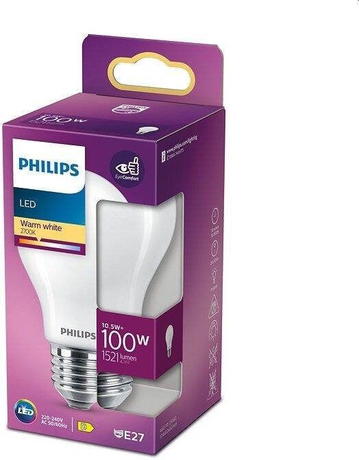 Philips Led Lamp E27 10 5w 1521lm Peer Mat