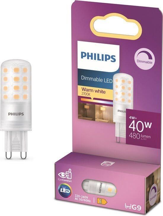 Philips Led Capsule Transparant 40 W G9 Dimbaar Warmwit Licht Energiezuinig
