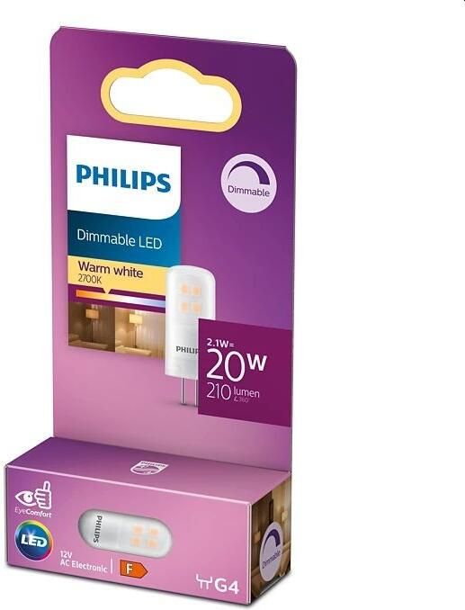 Philips Led Lamp G4 20W 210Lm Capsule Dimbaar