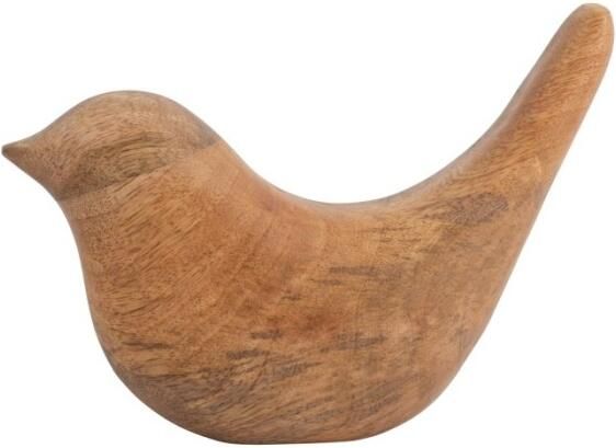 Present Time Statue Bird Long Tale Up mango Wood