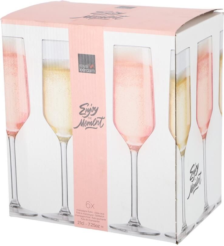 Royal Leerdam Enjoy the Moment champagneflute (210 ml) (set van 6)