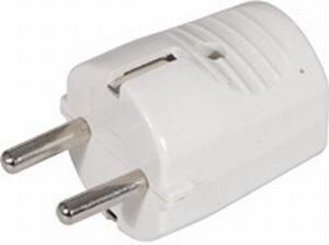 Scanpart Stekker randaarde recht wit