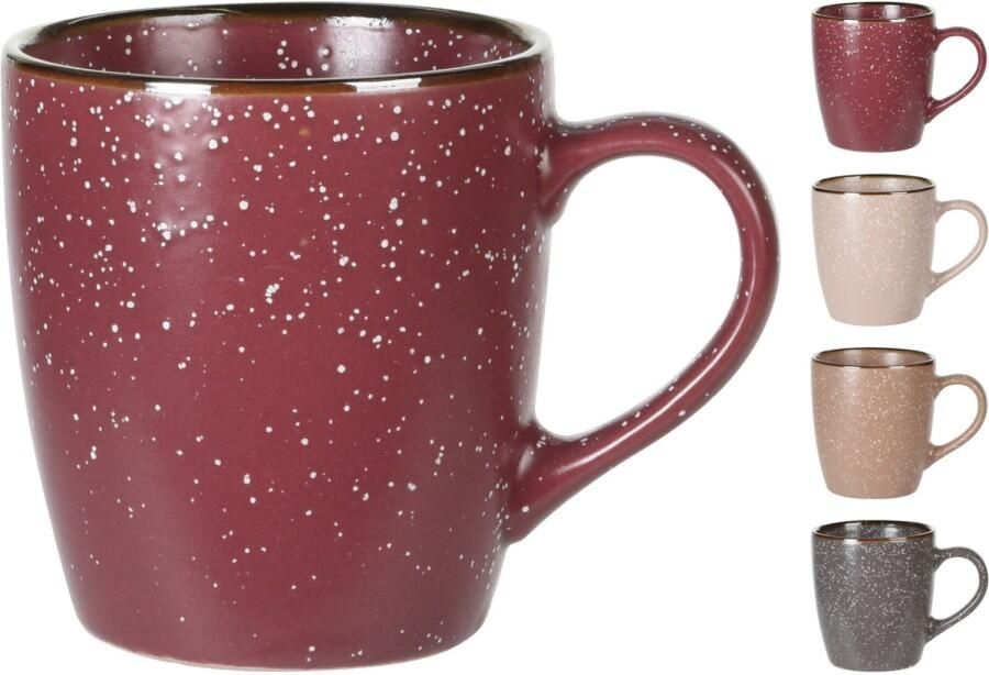 Excellent Houseware Beker aardewerk 200ml ( per stuk ) (1 stuk) assorti