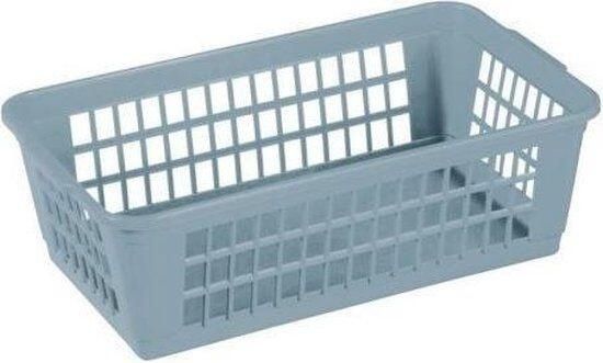 Sunware Basic opbergmandje groot grijs 37 7 x 26 2 x 15 cm