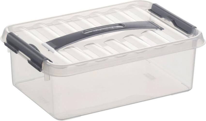 Sunware Q-line opbergbox 4L transparant metaal 30 7 x 20 x 10 4 cm