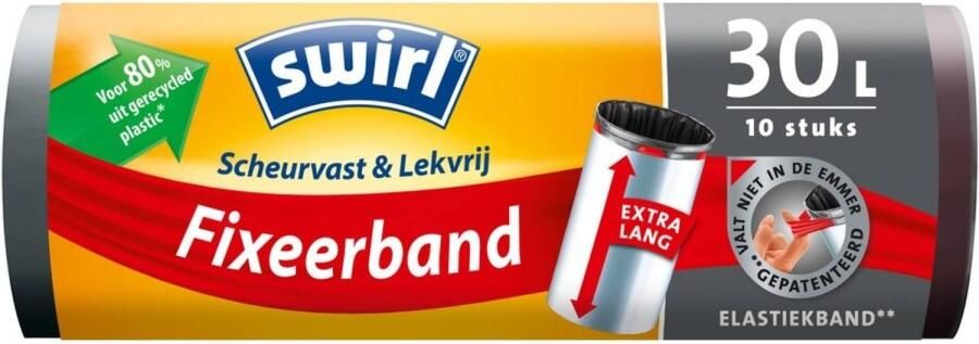 Coppens Swirl pedaalemmerzakken met fixeerband XL 30 liter 10 stuks