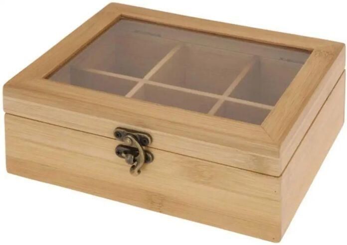Excellent Houseware Bamboe Theekist 21X16X7.8 Cm