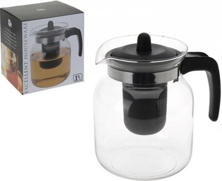 Theepot Met Thee Infuser 1.5 Liter Glas