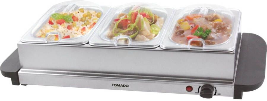 Tomado TBW3200S Buffetwarmer 3 buffet reservoirs 3 x 1 5 l Warmhoudplaat